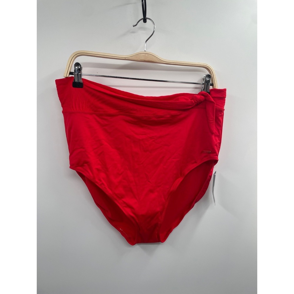 Fantasie Ottawa Bikini Brief Women 2XL Red Stretch High Waist Swimwear Beach NWT